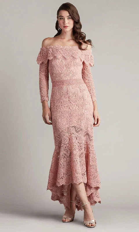 Inventory Reduction Tadashi Shoji CFJ24363MD - Ruffled Off Shoulder Formal Dress