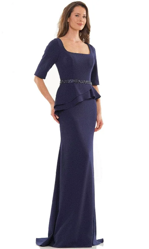 The Best Prices Rina Di Montella RD2761 - 3/4 Sleeves Square Neck Long Dress