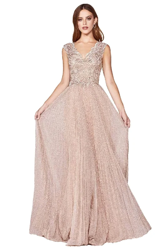 Bargain Blast Cinderella Divine - V-Back Beaded Lace Prom Dress HT011