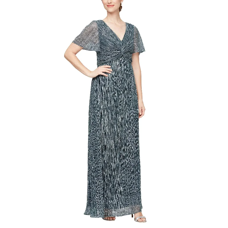 Early Access Alex Evenings 8427739 - Empire Waist V Neck Long Dress
