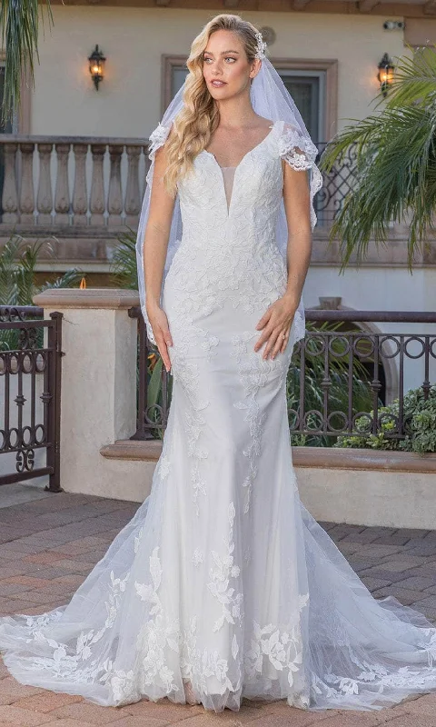 Bonus Savings Dancing Queen 0267 - Sleeveless V-Neck Wedding Dress