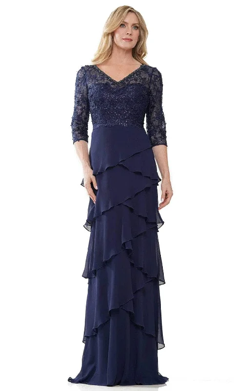 Friends and Family Sale Marsoni by Colors MV1244 - Laced Quarter Sleeve Formal Gown