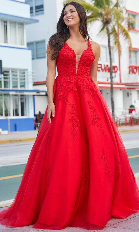 Bargain Prices Amarra 88510 - V-Neck Ballgown