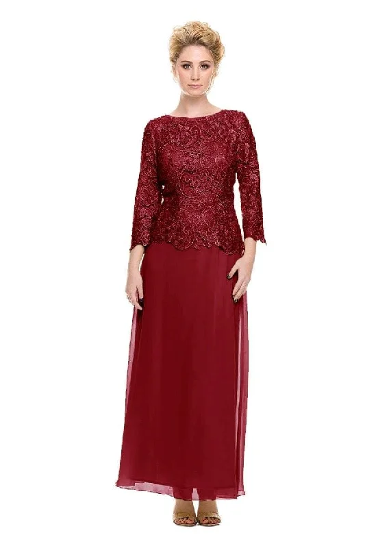 Stock Clearance Nox Anabel 5103 Quarter Sleeve Bateau Illusion Dress