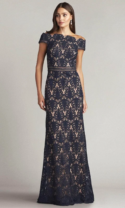 Inventory Reduction Tadashi Shoji CDY23088LX - Off-Shoulder Embroidered Evening Gown'