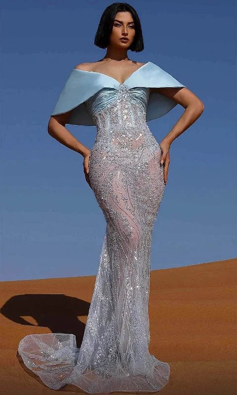 Deal of the Day MNM Couture K4043 - Embellished Mermaid Evening Dress