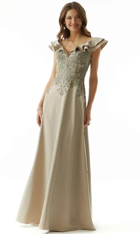 Year-End Sale MGNY by Mori Lee 73025 - Embroidered A-line Evening Dress