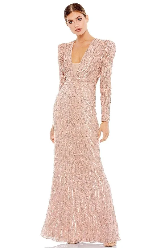 Big Discounts Mac Duggal 93574 - Beaded Lace Column Evening Dress