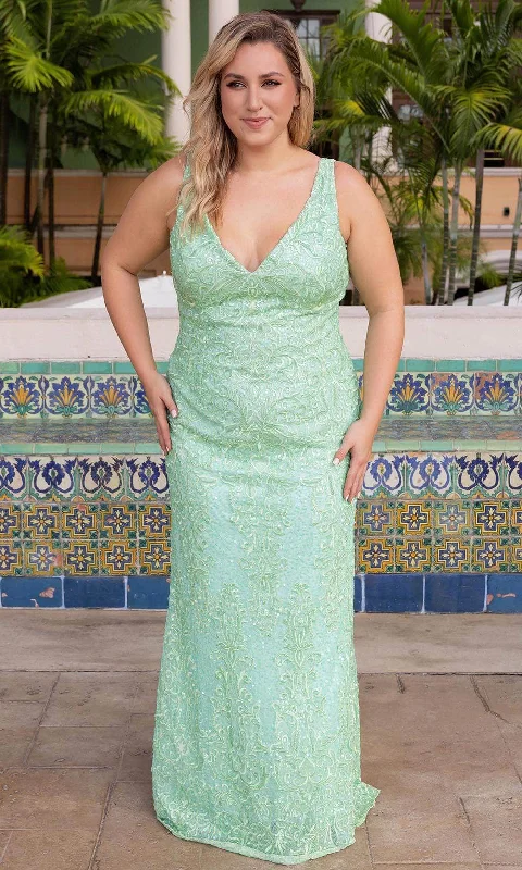 Limited Time Discount Primavera Couture 14048 - Embroidered Sleeveless V-Neck Prom Dress Limited Time Discount Primavera Couture 14048 - Embroidered Sleeveless V-Neck Prom Dress
