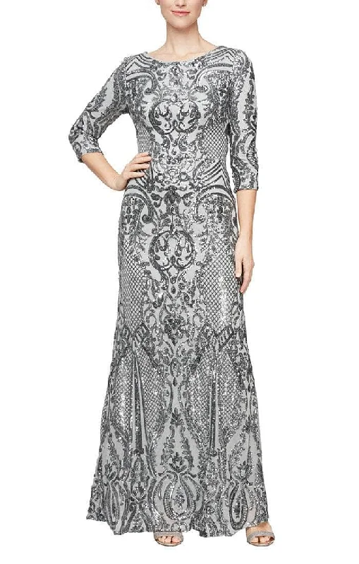 Fantastic Offers Alex Evenings - 8196609 Sequin 3/4 Sleeve Mermaid Dress