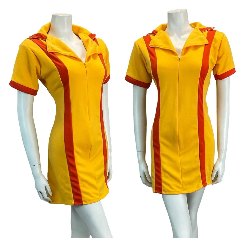 Limited Stock 60S 70S VTG GOGO SCOOTER WAITRESS HOSTESS STYLE MINI DRESS 10 12