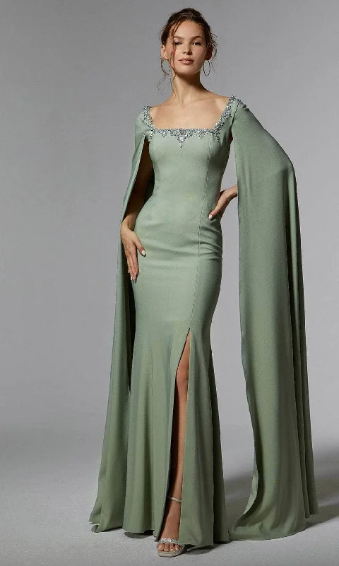 Can't Be Beat MGNY By Mori Lee 72915 - Cascade Crepe Evening Gown