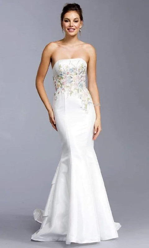 Hurry In Trevi Collection Bridal - L1914 Multi Colored Embroidery Wedding  Dress