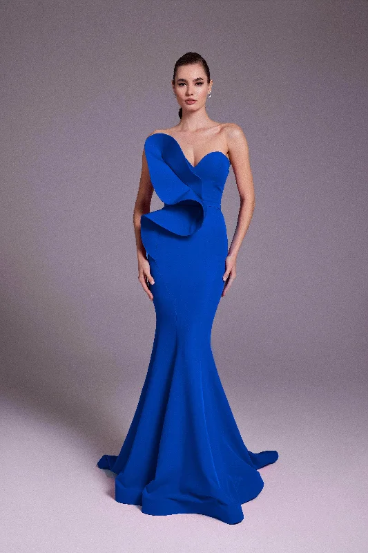 Anniversary Sale MNM Couture N0548 - Strapless Crepe Mermaid Gown