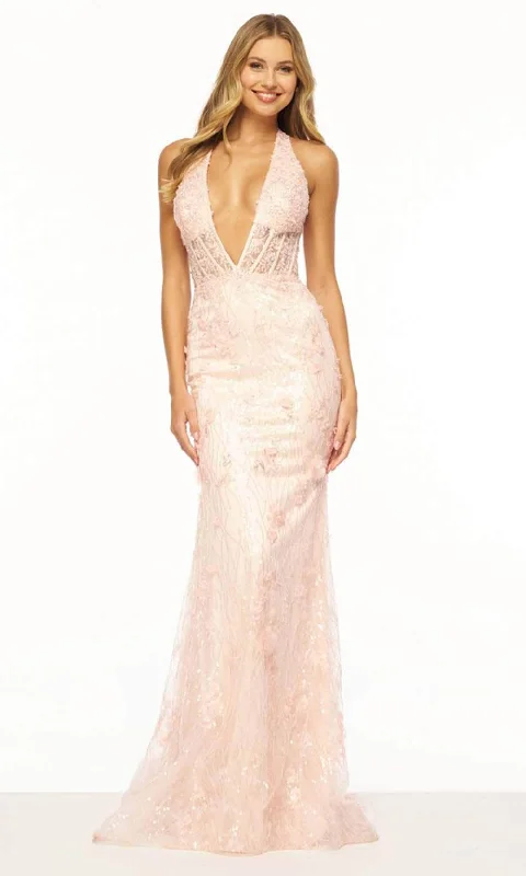 Doorbuster Deal Sherri Hill 56207 - Plunging Neck Corset Gown