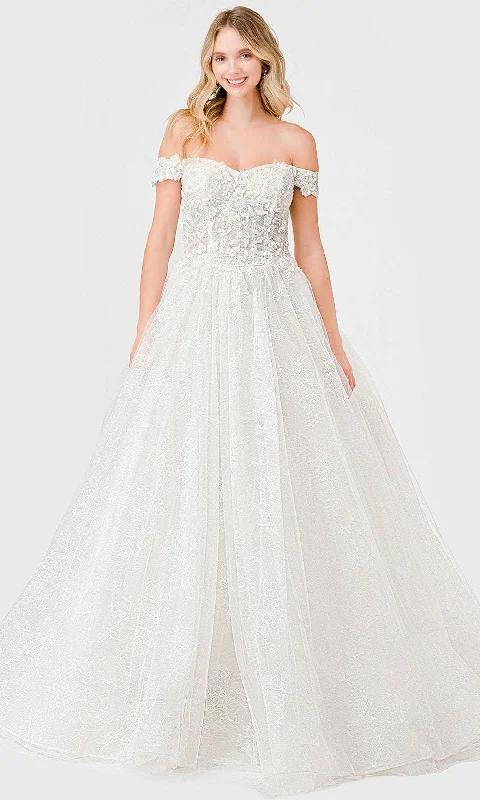 Limited Edition Trevi Collection Bridal - MS0027 Floral Embroidered A-Line Bridal Dress