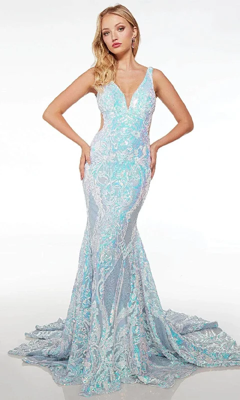 Super Sale Alyce Paris 61651 - Illusion Sleeveless Open Back Prom Gown