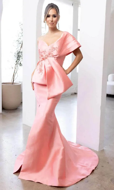 Amazing Deals Terani Couture 241E2468 - Applique bow Evening Dress