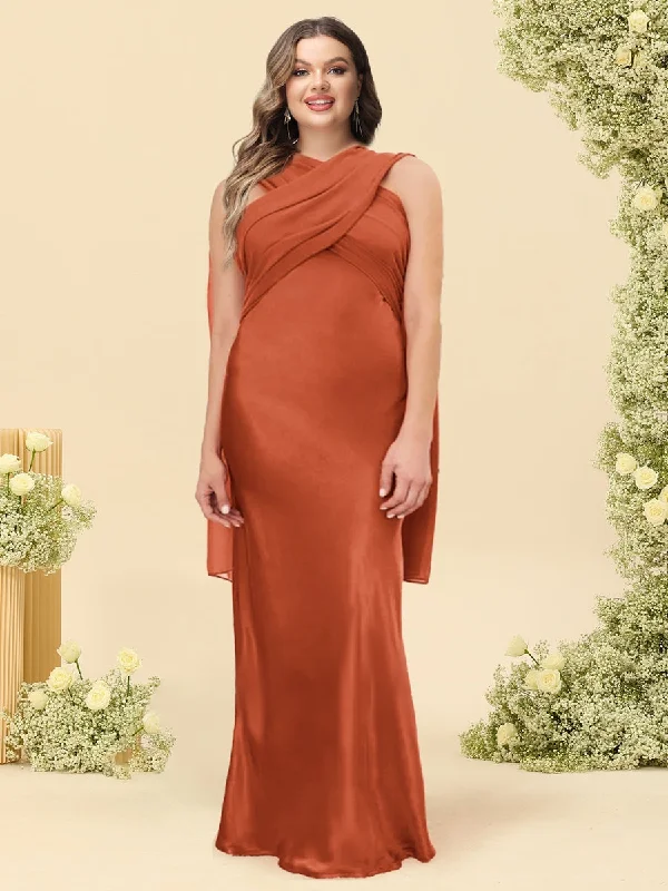 Massive Deals Sheath/Column Halter Sleeveless Floor-Length Lace-Up Plus Size Bridesmaid Dresses Massive Deals Sheath/Column Halter Sleeveless Floor-Length Lace-Up Plus Size Bridesmaid Dresses