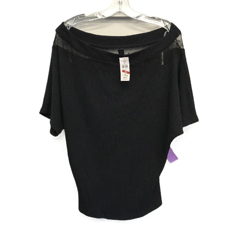 Great Deals Black Top Short Sleeve By Daytrip, Size: Xs