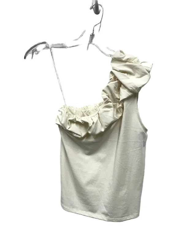 Final Clearance Cream Top Sleeveless By Express, Size: Xs