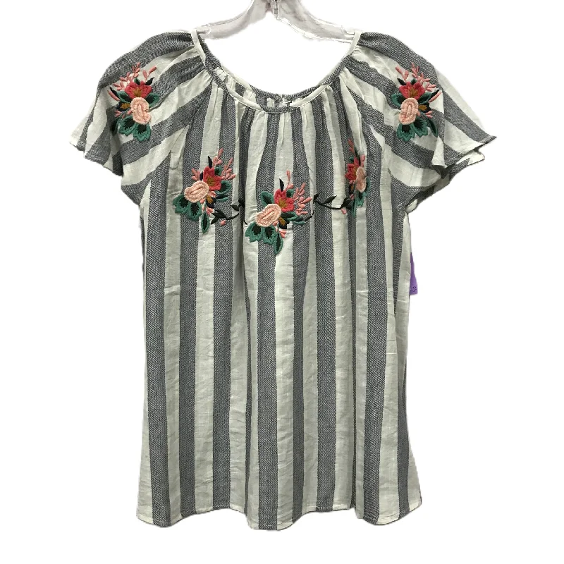 Limited Availability Grey Top Short Sleeve By Thml, Size: L