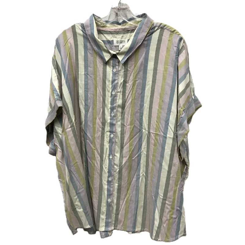 Markdowns Purple Top Short Sleeve By candace cameron bure, Size: 3x