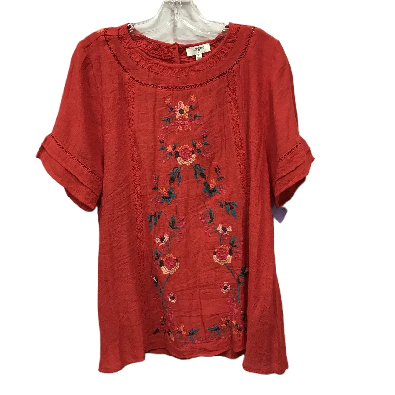 Low Prices Red Top Short Sleeve By Umgee, Size: L