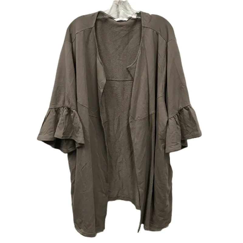 Lowest Price Taupe Cardigan By Any Body, Size: 3x