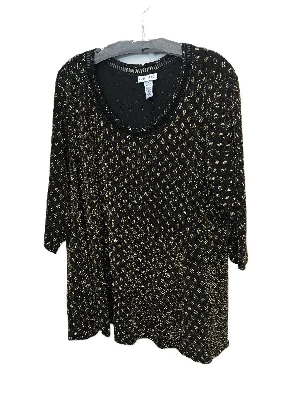 Midnight Madness Top 3/4 Sleeve By Catherines  Size: 1x