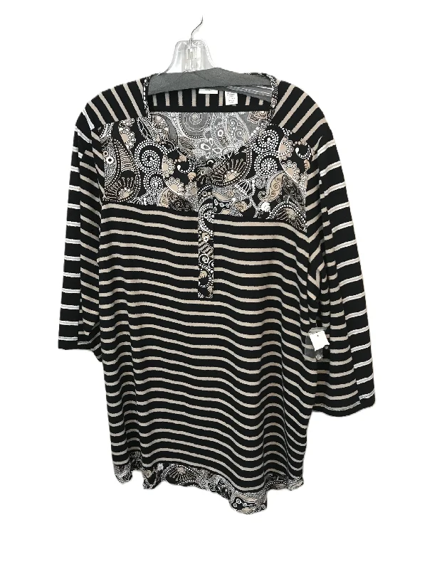 Price Rollback Top 3/4 Sleeve By West Bound  Size: 2x