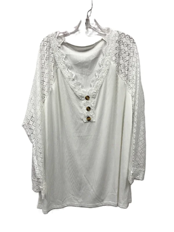 Act Now Top Long Sleeve By White  Size: 5