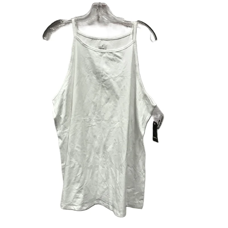 Price Cut White Tank Top By Torrid, Size: 4x