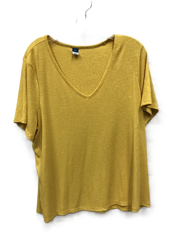 Extra Discounts Yellow Top Short Sleeve By Old Navy, Size: Xl