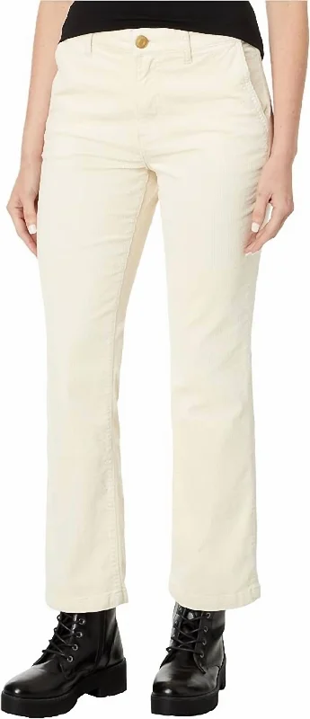 Kelsey Corduroy Flare Trouser In Ivory