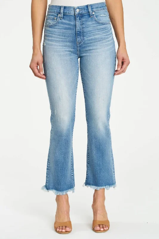 Lennon High Rise Crop Bootcut Jeans In Empire