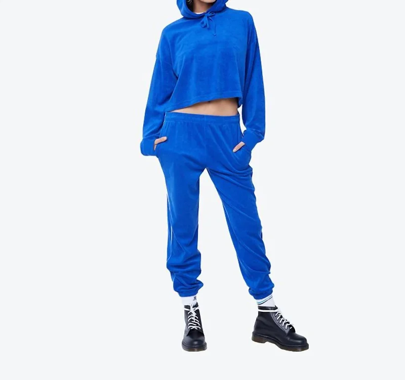 Surf The Web Micro Terry East Jogger Pant In Blue