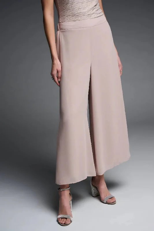 Women's Chiffon Pants In Sand