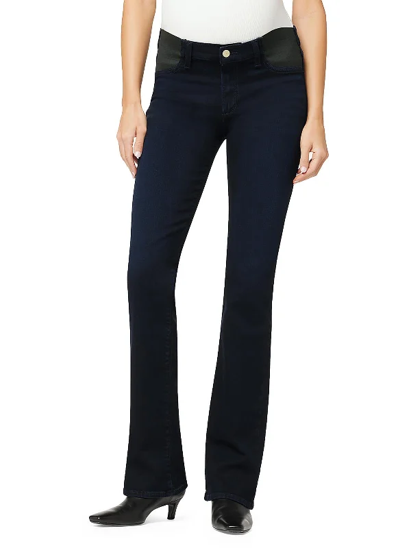 Womens Mid-Rise Maternity Bootcut Jeans