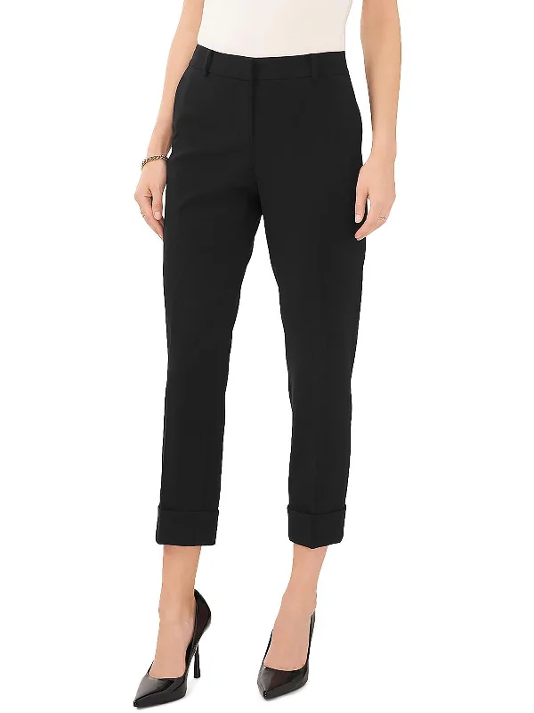 Womens Tailored Cuffed Ankle Pants