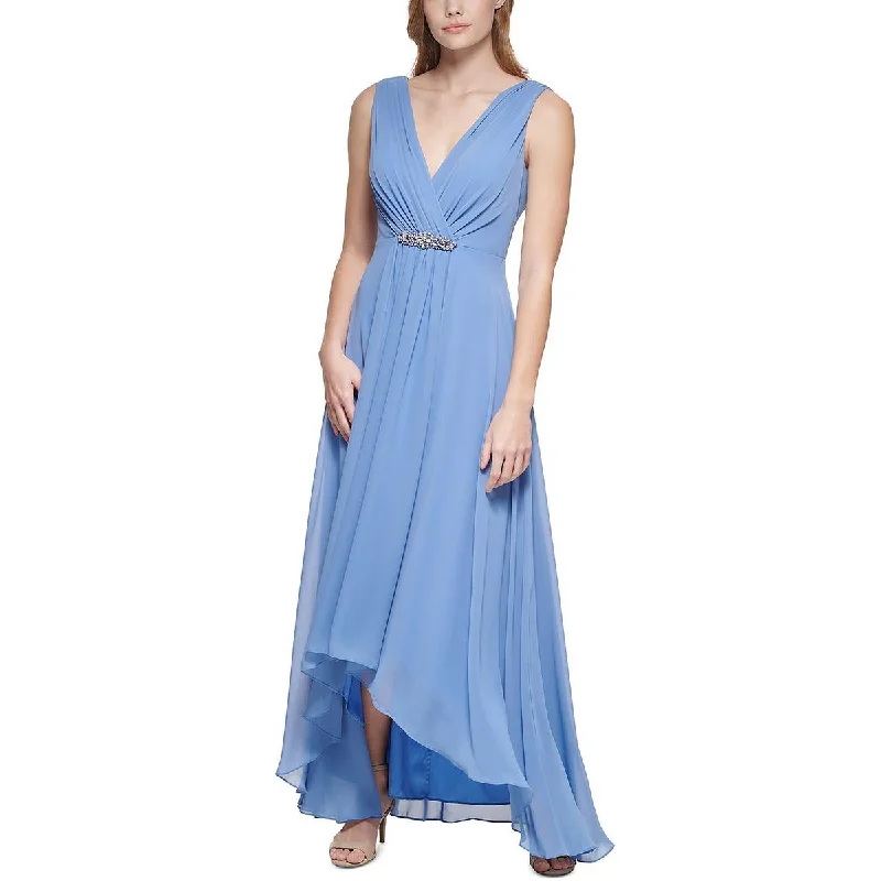 Markdowns Eliza J Womens Beaded Maxi Evening Dress