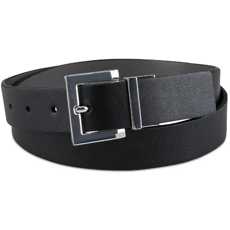 INC Mens Faux Leather Dress Reversible Belt