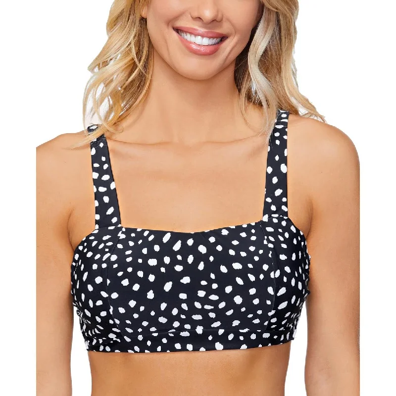 Island Escape Womens Printed Underwire Bikini Swim top