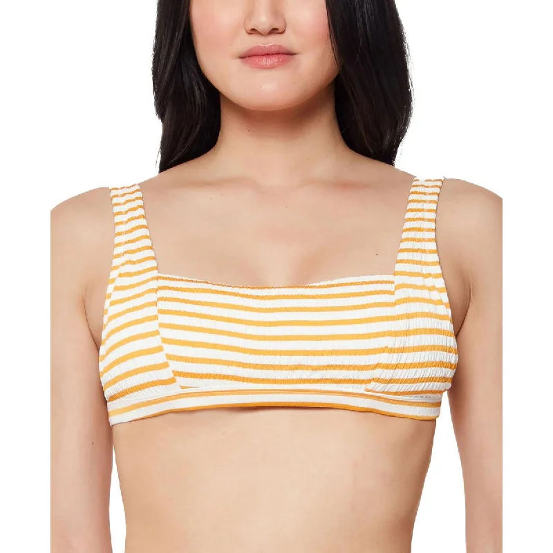 Jessica Simpson Womens Striped Bikini Bikini Swim top