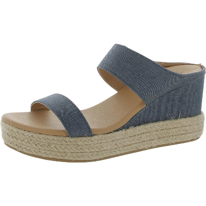 Journee Collection Womens Denim Slip On Espadrilles