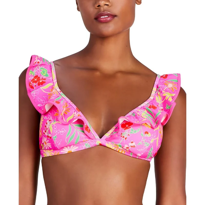 Kate Spade New York Womens Floral Bikini Bikini Swim top