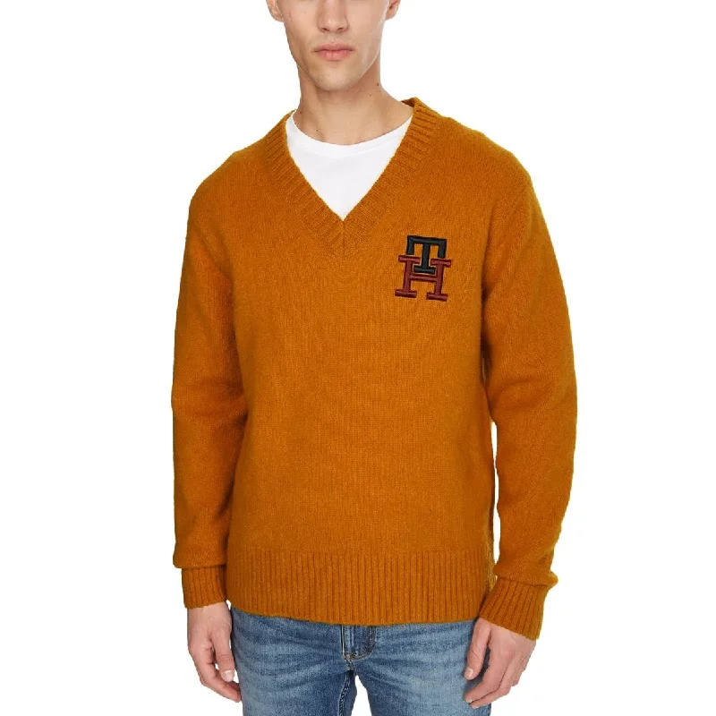 Tommy Hilfiger Mens Logo V Neck V-Neck Sweater