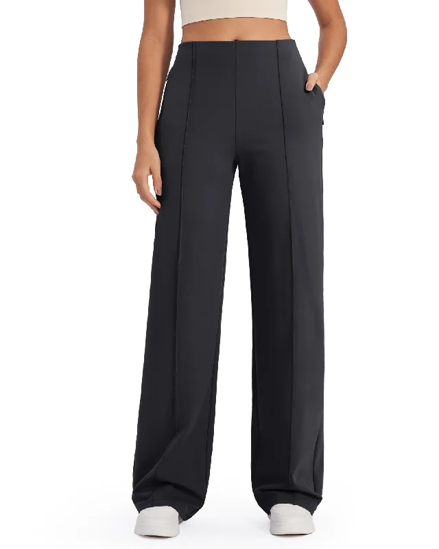 Get It Before It’s Gone Business Casual Front Pleats Wide Leg Pants