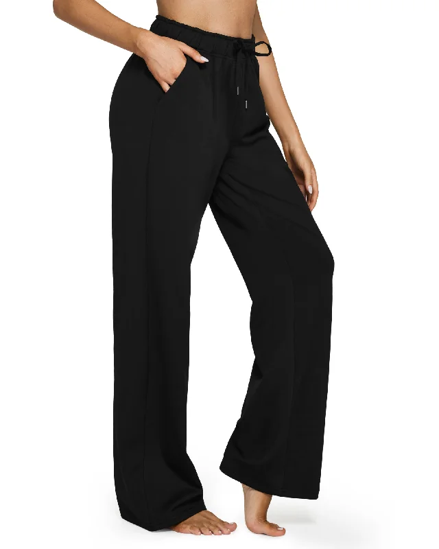 Special Buy Loose Fleece Lined Mid-Waist Casual Pants