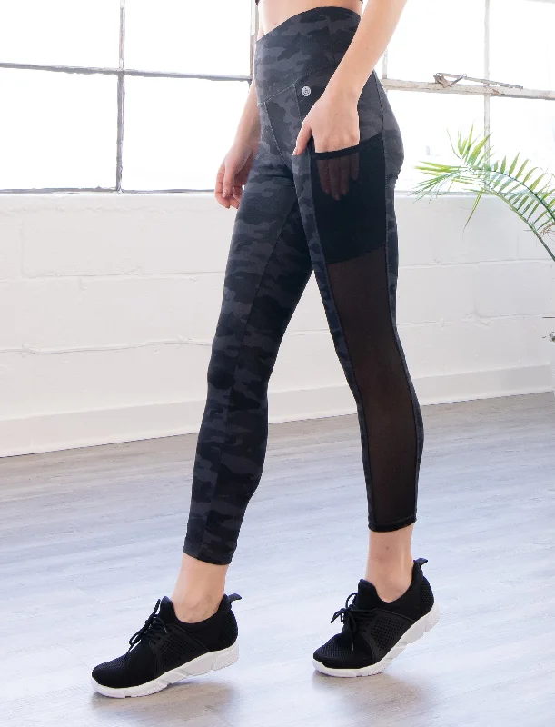 Price Drop LADIES HIGH RISE 7/8TH LEGGING W/MESH SIDE PANEL